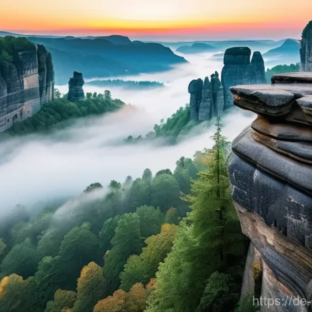 액티브 여행지 추천 - **Misty Morning Hike in Saxon Switzerland:**
    "A breathtaking panoramic view of the Elbsandsteing...