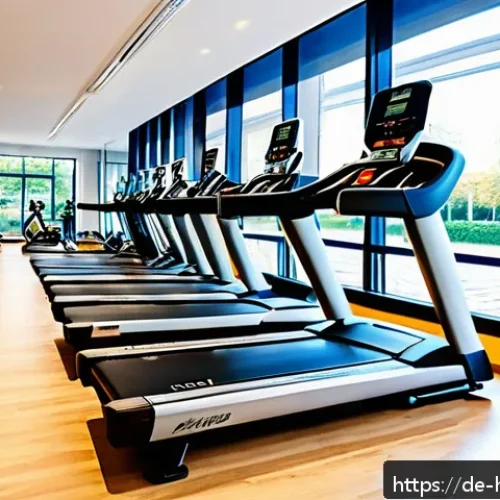 Home 33 헬스장 추천 운동 - A modern gym interior in a bright, spacious room located near a European urban residential area, sho...